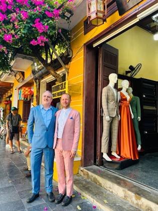 Clothes made at A Dong Silk, photo by a customer (Pascal Jaques)