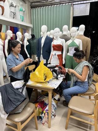 Clothes made at Ana Le Tailor, photo by a customer (עתיר גריף)