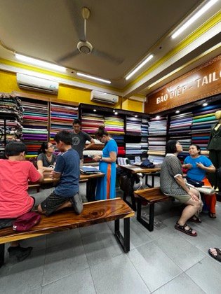 Clothes made at Bao Diep Tailor, photo by a customer (M Long)