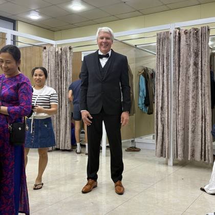 Clothes made at Be Be Tailor 2, photo by a customer (Eric M)