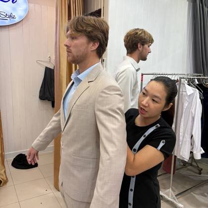 Clothes made at Be Li Tailor, photo by a customer (Craig B)