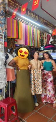 Clothes made at Be Loan Tailor Hoi An, photo by a customer (Yusra Huque-Dowlet)