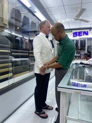 Clothes made at Ben Tailor, photo by a customer (Brian Cooper)