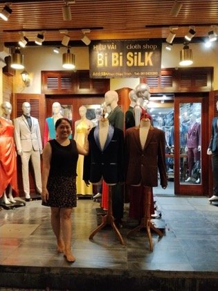 Clothes made at Bibi Silk, photo by a customer (Jane Soh)