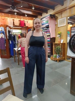 Clothes made at Bibi Silk, photo by a customer (Zoë van der Keur)