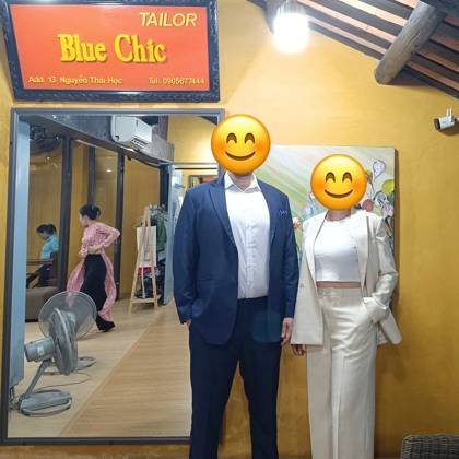 Clothes made at Blue Chic Tailor Hoi An, photo by a customer (Pioneer07394931636)