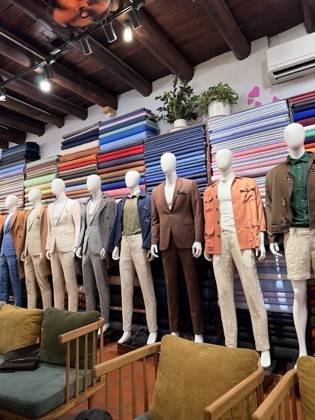 Clothes made at Blue Eye Tailor, photo by a customer (Sang Don)