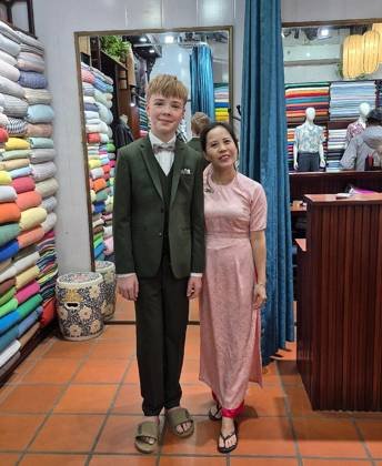 Clothes made at Blue Lantern Tailor &Design, photo by a customer (Steinþór G)
