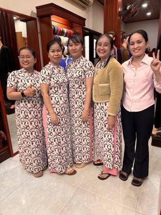 Clothes made at Blue Ms. Tam Tam, photo by a customer (Robin Seidon)