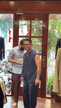 Clothes made at Cazo Tailor, photo by a customer (Mr. Contractor)