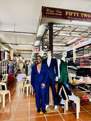 Clothes made at Clothes Shop 52 Hoi An Tailor, photo by a customer (Manoucheca M)