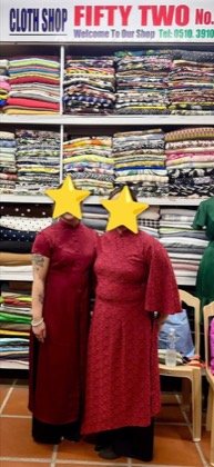Clothes made at Clothes Shop 52 Hoi An Tailor, photo by a customer (Jackelyn)