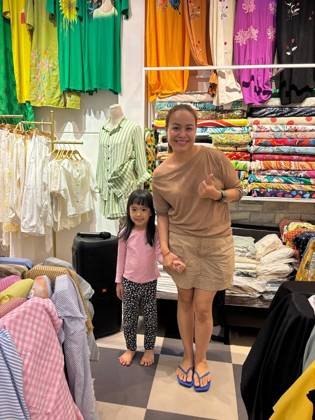 Clothes made at Cửa hàng thời trang Thuy Tailor, photo by a customer (JKLM Patterson)