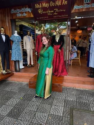 Clothes made at Custom Tailory Hoi An, photo by a customer (Sophie Steele)