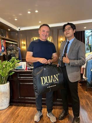 Clothes made at DUAN Tailor, photo by a customer (Tuấn)
