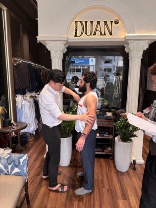 Clothes made at DUAN Tailor, photo by a customer (Brandon M)