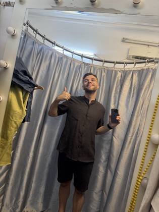 Clothes made at Feelingsilk, photo by a customer (Rick Logan)
