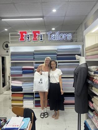 Clothes made at FiFi Tailors, photo by a customer (Jos Robinson)