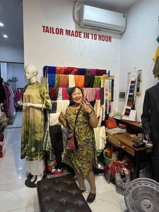 Clothes made at Fit & Fashion Tailors, photo by a customer (Calina)