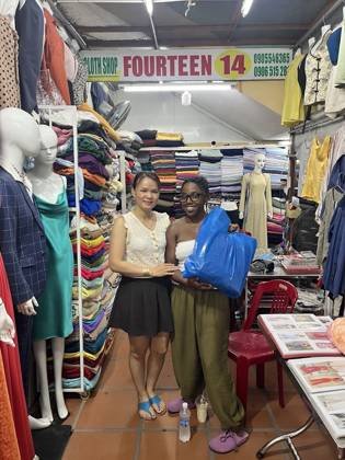 Clothes made at Fourteen Tailor Hội An, photo by a customer (Trav R)