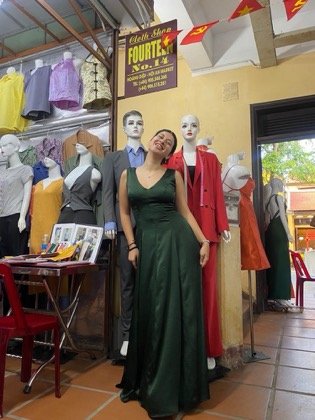 Clothes made at Fourteen Tailor Hội An, photo by a customer (ליהי עמית)