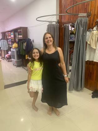 Clothes made at Gangaa Boutique, photo by a customer (Lili Oli)