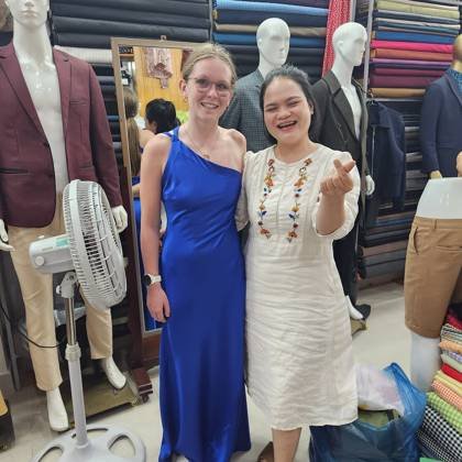 Clothes made at Golden Silk Tailor Hoi An, photo by a customer (Jennifer M)