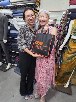 Clothes made at Gumi GM Tailor, photo by a customer (Clarin Tan)
