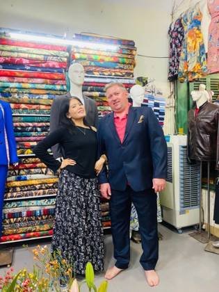 Clothes made at Gumi GM Tailor, photo by a customer (Michael Maltchik)
