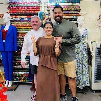 Clothes made at Gumi GM Tailor, photo by a customer (Kevin H)