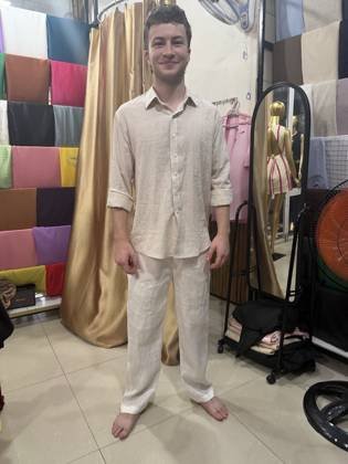 Clothes made at Hey! tailor (Custom Tailoring), photo by a customer (Max Toomey)