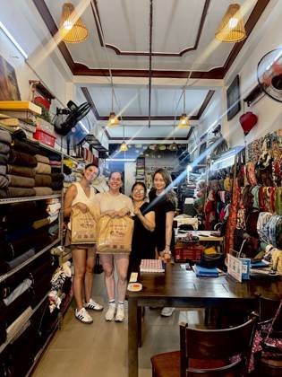 Clothes made at Hoi An Colors tailor, photo by a customer (Macarena Fuica Berger)