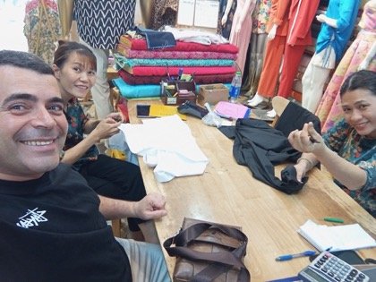 Clothes made at Huong Xuan Tailor, photo by a customer (עופר דקל)