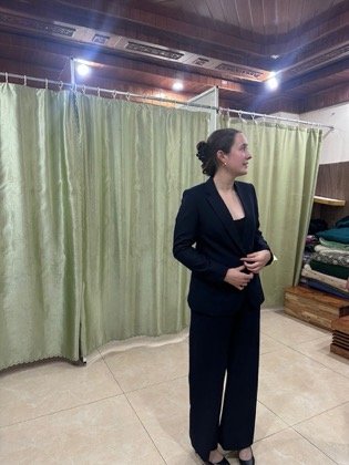 Clothes made at I Choose Tailor, photo by a customer (Katie He)