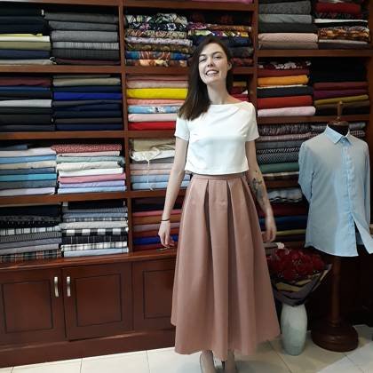 Clothes made at Jade Hanoi Tailor, photo by a customer (Trần Hằng)