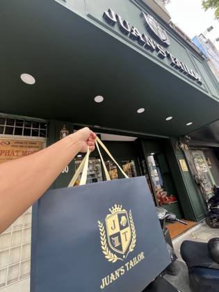 Clothes made at Juan’s tailor Sài Gòn, photo by a customer (yen duong)