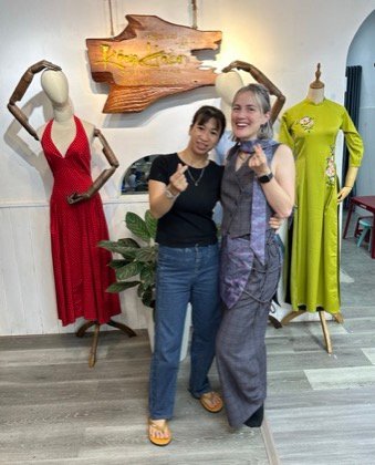 Clothes made at Kim Hien tailor, photo by a customer (Marie Herr)