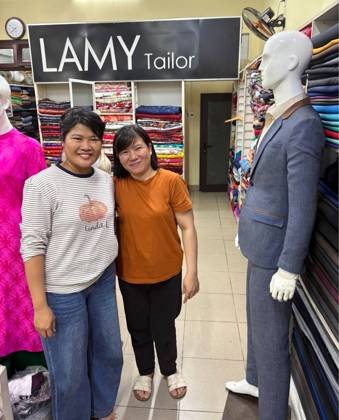 Clothes made at LaMy Tailor, photo by a customer (S Algama)