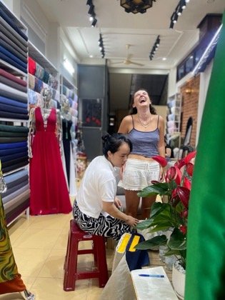 Clothes made at Local Tailor _in Hội An _ 85 Trần Cao Vân, photo by a customer (Martha)