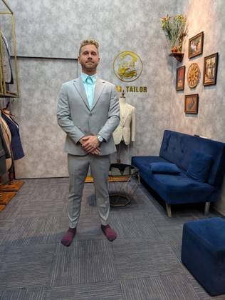 Clothes made at Long Tailor, photo by a customer (Charles Miller)