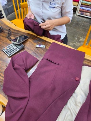 Clothes made at Lusi Tailor Shop, photo by a customer (Napawan Napa)