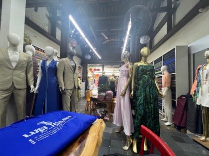Clothes made at Lusi Tailor Shop, photo by a customer (Nicolette Augustin)
