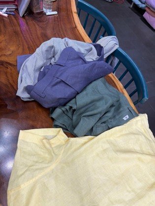 Clothes made at Lusi Tailor Shop, photo by a customer (Sydney Foringer)