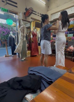 Clothes made at Lynn Tailor, photo by a customer (Jina Jiang)