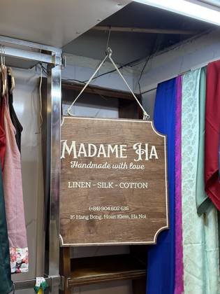 Clothes made at Madame Ha Handmade, photo by a customer (Hannah Eichler)