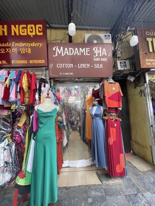Clothes made at Madame Ha Handmade, photo by a customer (Annie Andrade)