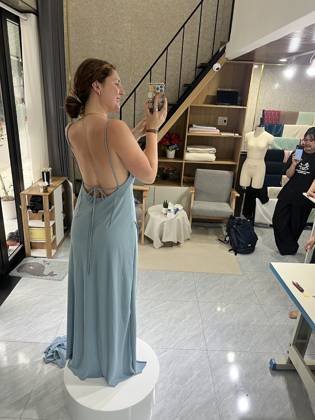 Clothes made at MAI Bespoke, photo by a customer (Liz Long)