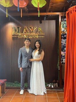 Clothes made at Maya Tailor Hoi An, photo by a customer (Kaylee Comai)