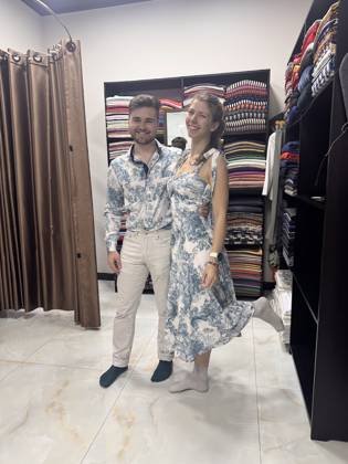 Clothes made at Mekong Tailor, photo by a customer (Robert Wilson)