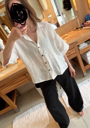Clothes made at Milan Linen Clothings & Custom Tailoring, photo by a customer (April Tandy)
